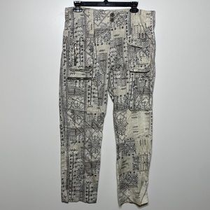 Pete and Greta by Johnny Was Henna Style Print Design Cargo Pants
